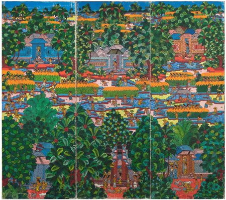  
KETUT TAGEN, "Penestanan Klod Ubud Bali" 
 240 x 69 cm