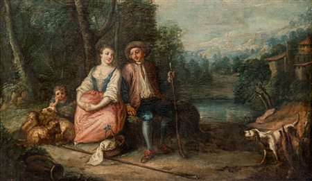 Scuola italiana XVIII - Scena galante