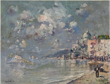 Nicola Decorsi (Odessa, 1882 - Napoli, 1956) - Veduta napoletana