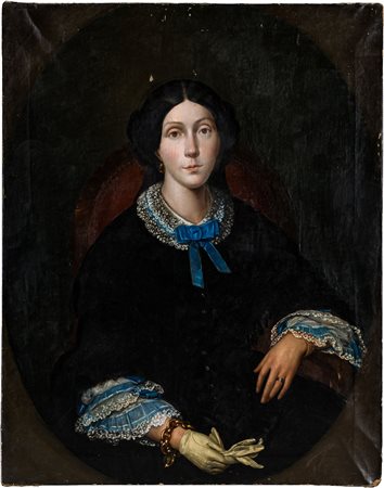 Scuola italiana della seconda metà del secolo XIX - Ritratto di donna