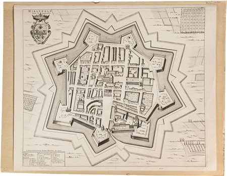 Johannes Blaeu (Alkmaar, 1596 - Amsterdam, 1673), Pierre Mortier (Leida, 1661 - Amsterdam, 1711) - Mirandole Dans la Lombardie