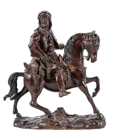 Da Alfred Barye (1839 - 1882) and Émile Guillemin (1841 - 1907) - Cavaliere arabo