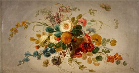 Scuola francese della fine del secolo XVIII - Natura morta con fiori
