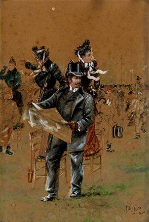 Felix Jansé (Parigi, seconda metà del XIX secolo) - L'arrivo di un forestiero
