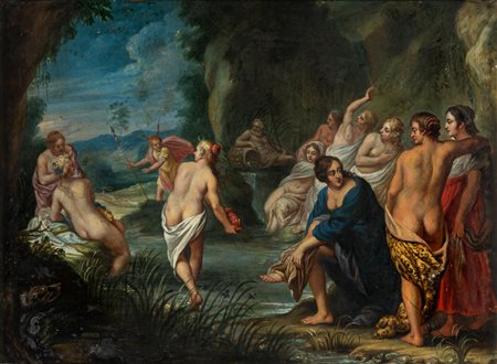 Scuola del secolo XVIII - Diana e Atteone