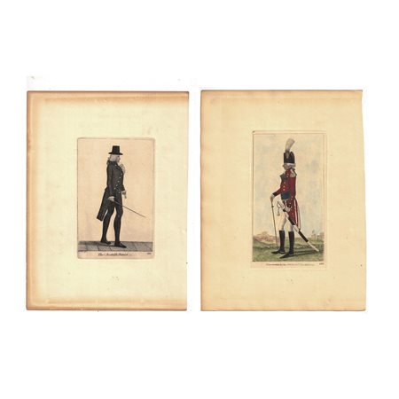 John  Kay (1742 - 1826)  - Coppia di stampe umoristiche