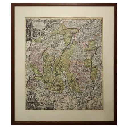 Matthaus Seutter (1678 - 1757)  - Accurata delineatio episcopatus Frisingensis: una cum dynastia Burkrainensi et comitatu Werdenfelsensi episcopatui subjectis nec non maxima parte Bavariae superioris/studio et prelo Matt.Seutter, 18° secolo