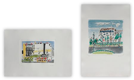 ORFEO TAMBURI (1910-1994) - Lotto unico di 2 acqueforti