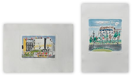 ORFEO TAMBURI (1910-1994) - Lotto unico di 2 acqueforti