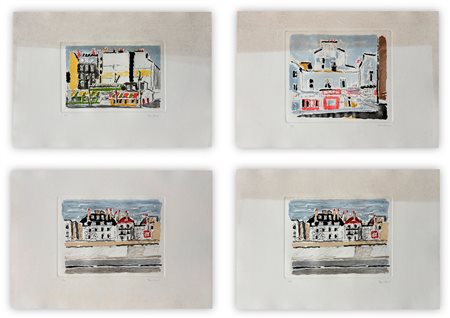 ORFEO TAMBURI (1910-1994) - Lotto unico di 4 acqueforti