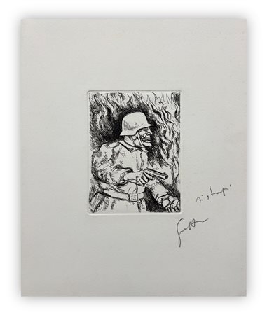 RENATO GUTTUSO (1911-1987) - Soldato tedesco, circa 1972