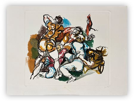RENATO GUTTUSO (1911-1987) - Omaggio a Michelangelo, 1980