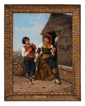 Filippo Indoni - Idillio nella campagna romana 