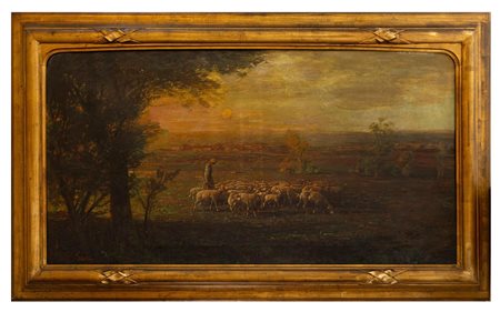 Carlo Costantino Tagliabue - Tramonto sui campi