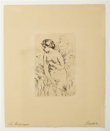 RENOIR PIERRE AUGUSTE (1841 - 1919) - LA BAIGNEUSE .