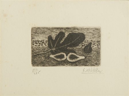 VIVIANI GIUSEPPE (1898 - 1965) - FOGLIA, FICO E MARE (DA LE SEI INCISIONI DI GIUSEPPE VIVIANI).
