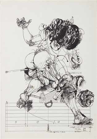 VELICKOVIC VLADIMIR (n. 1935) - SENZA TITOLO, 1970.