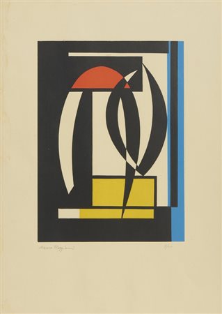 REGGIANI MAURO (1897 - 1980) - SENZA TITOLO (COMPOSIZIONE GEOMETRICA) .