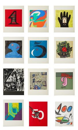 BOLAFFI ARTE - LOTTO COMPOSTO DA N.12 FOGLI (DALLA SERIE DEI NUMERI).