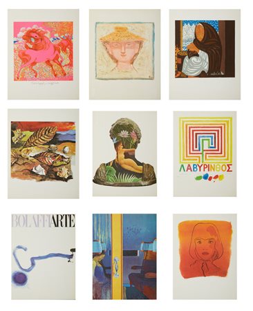 BOLAFFI ARTE - LOTTO COMPOSTO DA N.9 FOGLI ( DALLA SERIE LE QUATTRO STAGIONI e I COLORI DELL'ARCOBALENO ).