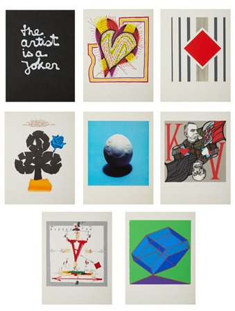 BOLAFFI ARTE - LOTTO COMPOSTO DA N.8 FOGLI ( DALLA SERIE LE CARTE DA GIOCO).