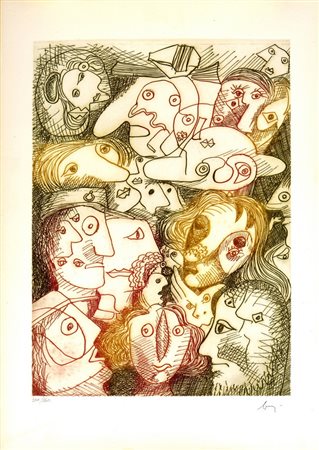 BAJ ENRICO (1924 - 2003) - FOLLA ALL'AUTODROMO.