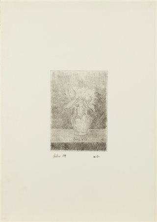 (SALVATORE MANGIONE) SALVO (1947 - 2015) - SENZA TITOLO (VASO DI FIORI).