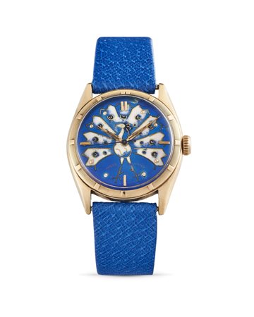 Rolex - Ovettone 6085 con quadrante custom in smalto champlevé