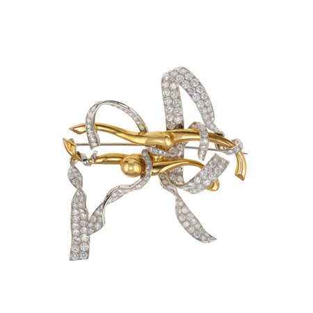 Martignetti. Spilla 'Il giullare' con diamanti taglio brillante per ct 12.97...
