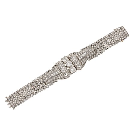 Bracciale con diamanti taglio brillante e baguette per ct 30.00 circa...