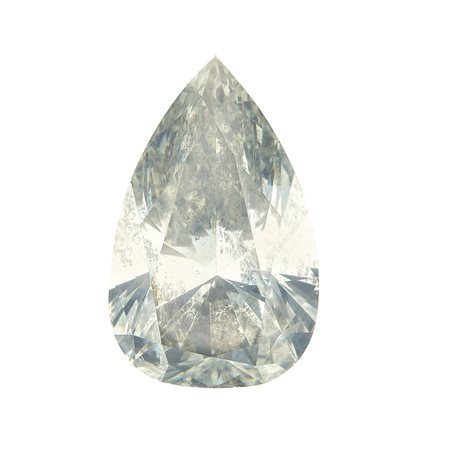 Diamante fancy gray-yellowish green, taglio goccia, di ct 3.05, clarity I1,...