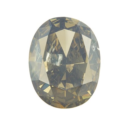 Diamante fancy dark yellow-brown, taglio ovale brillante, di ct 12.05...