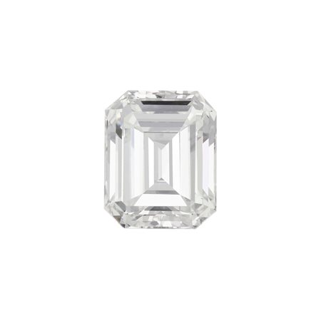 Diamante taglio rettangolare ad angoli tronchi, a gradini, di ct 5.81, colore...