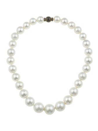 Collana di perle Australia, coltivate con nucleo, acqua salata fermezza in...