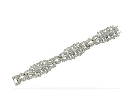 Bracciale con diamanti taglio brillante, taglio vecchio e huit-huit per...
