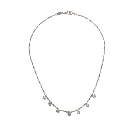 Girocollo con sette diamanti taglio brillante per ct 2.10 circa montatura in...
