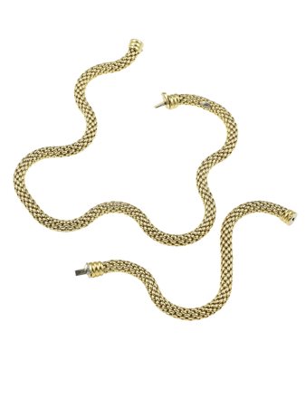 Fope. Demi-parure composta da girocollo e bracciale oro giallo 750/1000, gr....