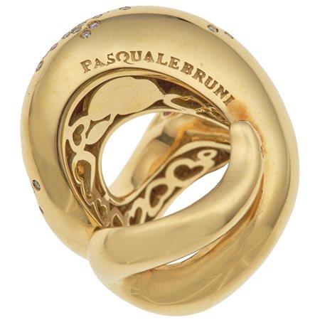 Pasquale Bruni. Anello “Il Peccato” con diamanti e rubini montatura in oro...