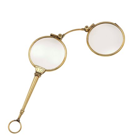 Lorgnette montatura in oro giallo 750/1000, gross weight 22,4 cm 10,0...