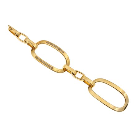 Bracciale “cerchi” con piccoli diamanti per ct 0.63 totali montatura in oro...