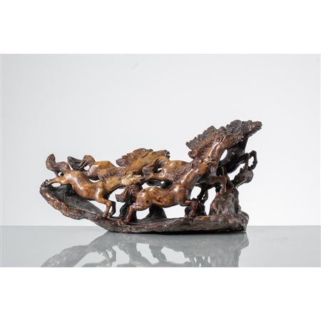 MANIFATTURA ORIENTALE PRIMI '900, Scultura in pietra saponaria