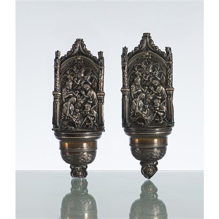 OFFICINE ROMANE DEI PRIMI XIX SECOLO, Coppia acquasantiere