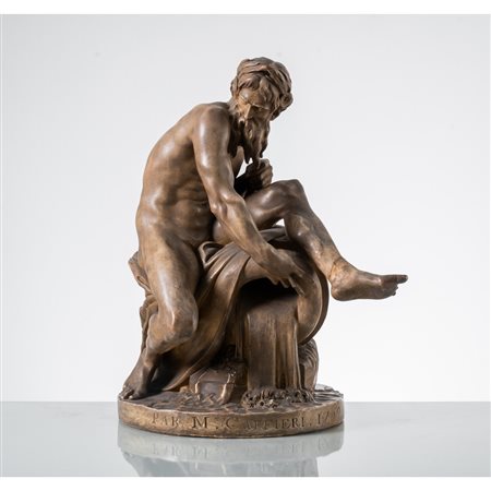 JEAN JACQUES CAFFIERI, Le Fleuve, Gruppo in terracotta