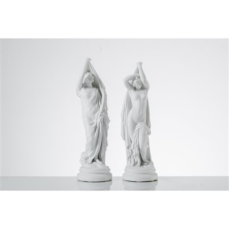 MANIFATTURA FRANCESE DEL XIX SECOLO, Coppia di sculture