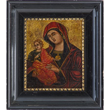 SCUOLA VENETO CRETESE XVI SECOLO, Tempera e olio su tavola