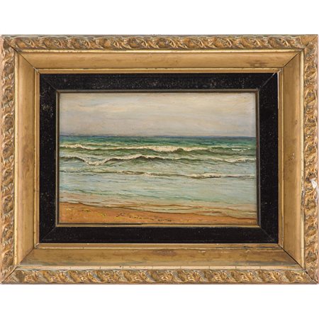 GENNARO PARDO (Attr.to), Marina di Selinunte, Olio su cartone