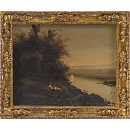 SCUOLA ITALIANA DELLA FINE DEL XIX SECOLO, Olio su tela