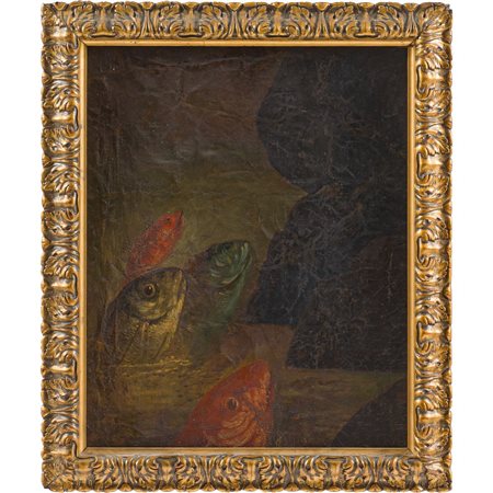 SCUOLA ITALIANA DEL XIX SECOLO, Olio tela applicata tavoletta