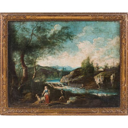 SCUOLA VENETA DEL XVIII SECOLO, Coppia di olii su tela