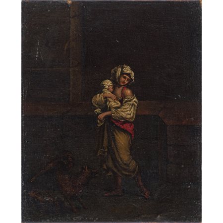 SALVATOR ROSA (Bottega di), Olio su tela